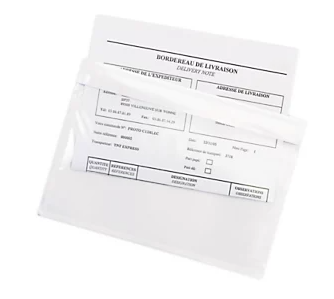 Lot de 1000 pochettes portes-documents adhésives transparentes (A4 plié en deux)