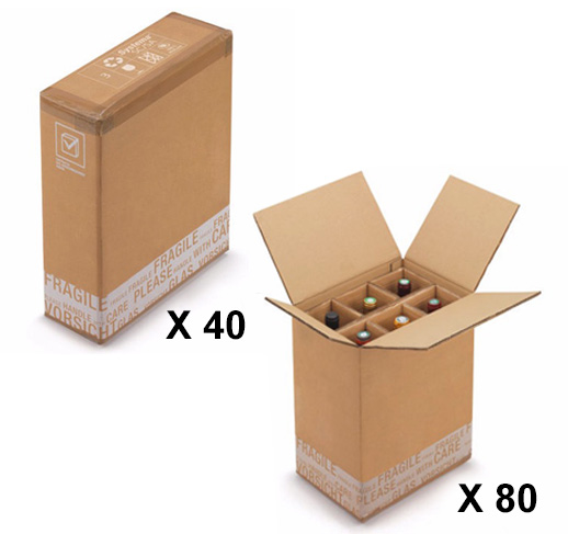 Mega Pack Emballages 600 Cols - Assortiment 3 et 6 bouteilles